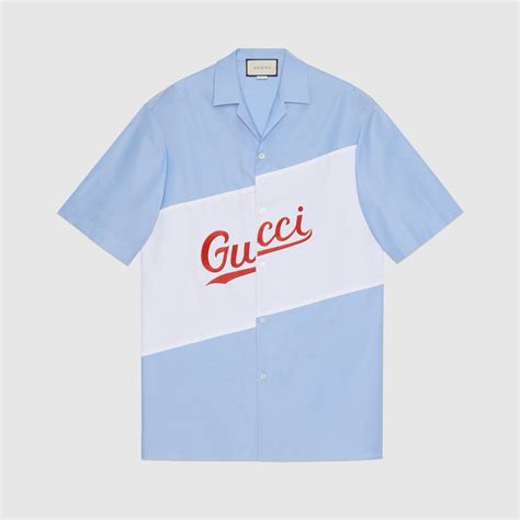 camicia bowling uomo gucci|Gucci Camicia bowling in cotone con motivo GG.